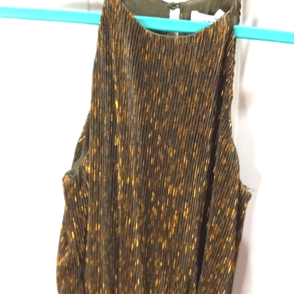 Lush, Chocolate Brown W/Gold Accents Jumpsuit Sz Sm - Picture 1 of 5